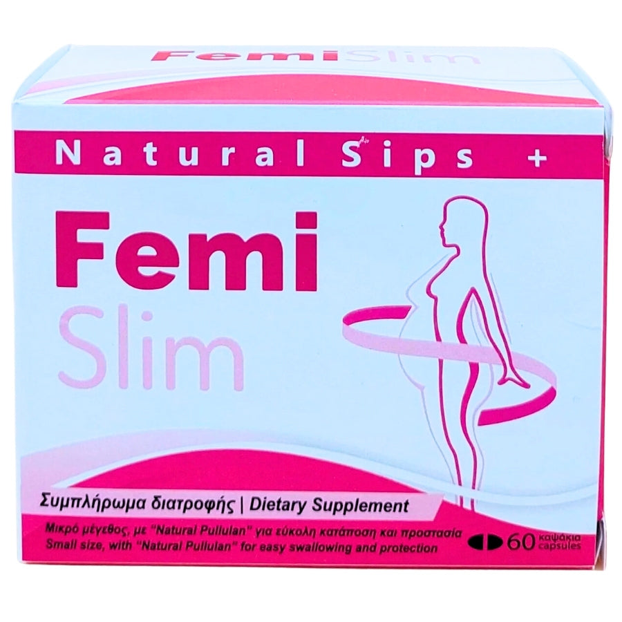 Femi Slim συμπλήρωμα διατροφής για αδυνάτισμα Natural Sips+ 60 caps